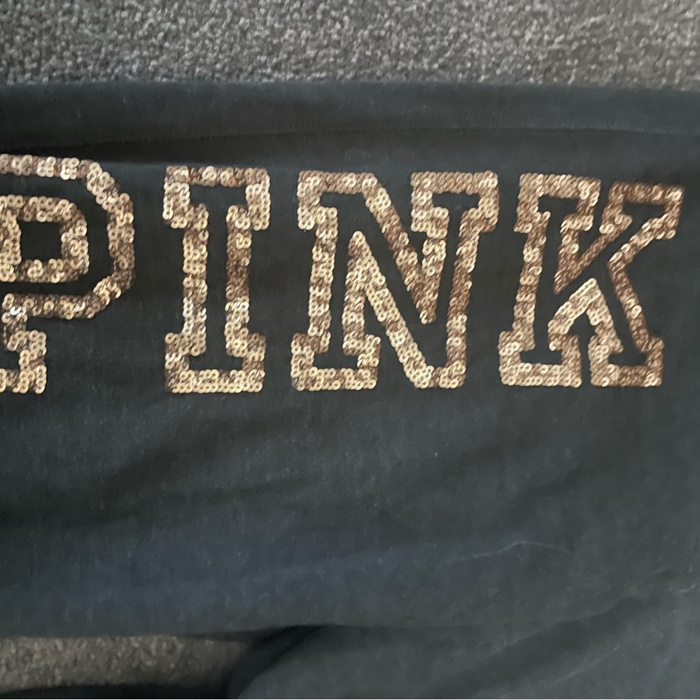 Black Leggings with Pink glitter gold - Picture 3 of 4